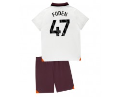Manchester City Phil Foden #47 Replica Away Stadium Kit for Kids 2023-24 Short Sleeve (+ pants)